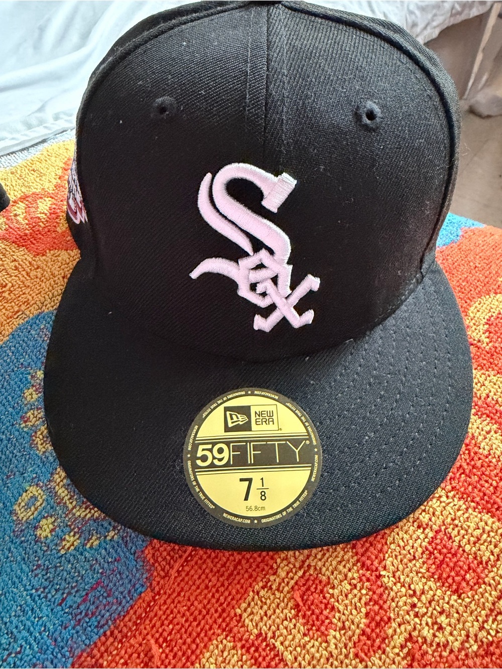 New Era Black Cap with Pink and Red All-Star Game Patch
